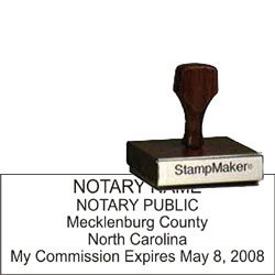 Notary Wood Rectangle  - North Carolina NOTARY_WOOD_RECTANGLE_NC
