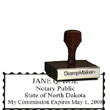 Notary Wood Rectangle  - North Dakota NOTARY_WOOD_RECTANGLE_ND
