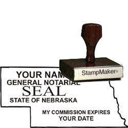 Notary Wood Rectangle  - Nebraska NOTARY_WOOD_RECTANGLE_NE