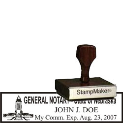 Notary Wood Rectangle  - Nebraska 2 NOTARY_WOOD_RECTANGLE_NE2