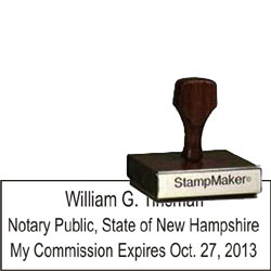 Notary Wood Rectangle  - New Hampshire NOTARY_WOOD_RECTANGLE_NH