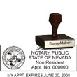 Notary Wood Rectangle  - Nevada 2 NOTARY_WOOD_RECTANGLE_NV2