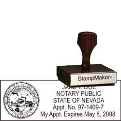 Notary Wood Rectangle  - Nevada NOTARY_WOOD_RECTANGLE_NV