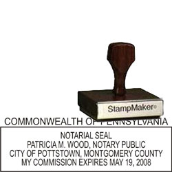 Notary Wood Rectangle  - Pennsylvania NOTARY_WOOD_RECTANGLE_PA