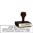 Notary Wood Rectangle  - Rhode Island NOTARY_WOOD_RECTANGLE_RI