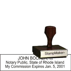 Notary Wood Rectangle  - Rhode Island NOTARY_WOOD_RECTANGLE_RI