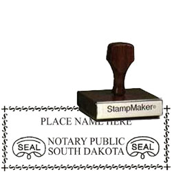 Notary Wood Rectangle  - South Dakota NOTARY_WOOD_RECTANGLE_SD