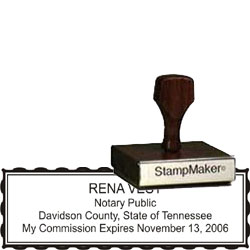 Notary Wood Rectangle  - Tennessee NOTARY_WOOD_RECTANGLE_TN