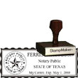 Notary Wood Rectangle  - Texas NOTARY_WOOD_RECTANGLE_TX