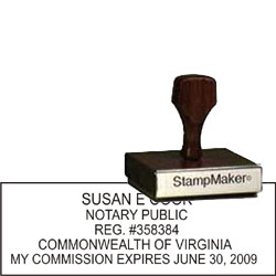 Notary Wood Rectangle  - Virginia NOTARY_WOOD_RECTANGLE_VA