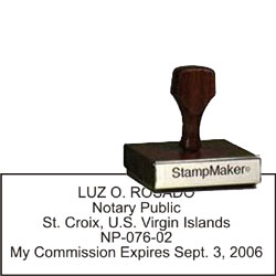 Notary Wood Rectangle  - Virgin Islands NOTARY_WOOD_RECTANGLE_VI