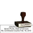 Notary Wood Rectangle  - Vermont NOTARY_WOOD_RECTANGLE_VT