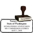 Notary Wood Rectangle  - Washington NOTARY_WOOD_RECTANGLE_WA