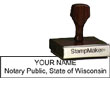 Notary Wood Rectangle  - Wisconsin NOTARY_WOOD_RECTANGLE_WI