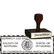 Notary Wood Rectangle  - Wyoming NOTARY_WOOD_RECTANGLE_WY