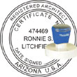 Architect Seal - Pre Inked Stamp - Arizona ARCHITECT_STAMP_PRE_INKED_ARIZONA