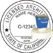 Architect Seal - Pre Inked Stamp - California ARCHITECT_STAMP_PRE_INKED_CALIFORNIA