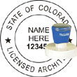 Architect Seal - Pre Inked Stamp - Colorado ARCHITECT_STAMP_PRE_INKED_COLORADO