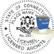 Architect Seal - Pre Inked Stamp - Connecticut ARCHITECT_STAMP_PRE_INKED_CONNECTICUT