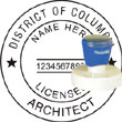 Architect Seal - Pre Inked Stamp - Dist of Columbia ARCHITECT_STAMP_PRE_INKED_DISTRICT_OF_COLUMBIA