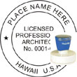 Architect Seal - Pre Inked Stamp - Hawaii ARCHITECT_STAMP_PRE_INKED_HAWAII