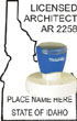 Architect Seal - Pre Inked Stamp - Idaho ARCHITECT_STAMP_PRE_INKED_IDAHO