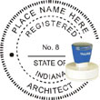 Architect Seal - Pre Inked Stamp - Indiana ARCHITECT_STAMP_PRE_INKED_INDIANA