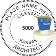 Architect Seal - Pre Inked Stamp - Kansas ARCHITECT_STAMP_PRE_INKED_KANSAS