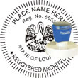 Architect Seal - Pre Inked Stamp - Louisiana ARCHITECT_STAMP_PRE_INKED_LOUISIANA
