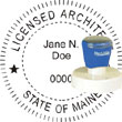 Architect Seal - Pre Inked Stamp - Maine ARCHITECT_STAMP_PRE_INKED_MAINE