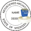 Architect Seal - Pre Inked Stamp - Mississippi ARCHITECT_STAMP_PRE_INKED_MISSISSIPPI