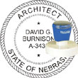 Architect Seal - Pre Inked Stamp - Nebraska ARCHITECT_STAMP_PRE_INKED_NEBRASKA