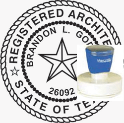 Architect Seal - Pre Inked Stamp - Texas ARCHITECT_STAMP_PRE_INKED_TEXAS