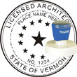 Architect Seal - Pre Inked Stamp - Vermont ARCHITECT_STAMP_PRE_INKED_VERMONT