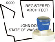 Architect Seal - Pre Inked Stamp - Washington ARCHITECT_STAMP_PRE_INKED_WASHINGTON