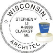 Architect Seal - Pre Inked Stamp - Wisconsin ARCHITECT_STAMP_PRE_INKED_WISCONSIN