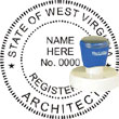 Architect Seal - Pre Inked Stamp - West Virginia ARCHITECT_STAMP_PRE_INKED_WEST_VIRGINIA