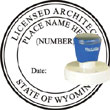 Architect Seal - Pre Inked Stamp - Wyoming ARCHITECT_STAMP_PRE_INKED_WYOMING