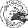 Architect Seal - Desk Top Style - Arizona ARCHITECT_DESK_TOP_ARIZONA