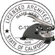 Architect Seal - Desk Top Style - California ARCHITECT_DESK_TOP_CALIFORNIA