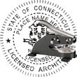Architect Seal - Desk Top Style - Connecticut ARCHITECT_DESK_TOP_CONNECTICUT