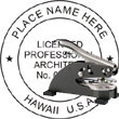 Architect Seal - Desk Top Style - Hawaii ARCHITECT_DESK_TOP_HAWAII