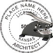 Architect Seal - Desk Top Style - Kansas ARCHITECT_DESK_TOP_KANSAS