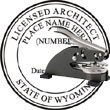 Architect Seal - Desk Top Style - Wyoming ARCHITECT_DESK_TOP_WYOMING