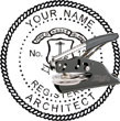 Architect Seal - Pocket Style - Rhode Island ARCHITECT_POCKET_SEAL_RHODE_ISLAND