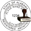 Architect Seal - Wood Stamp - Alabama ARCHITECT_STAMP_WOOD_ALABAMA