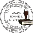 Architect Seal - Wood Stamp - Arizona ARCHITECT_STAMP_WOOD_ARIZONA