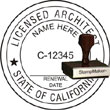 Architect Seal - Wood Stamp - California ARCHITECT_STAMP_WOOD_CALIFORNIA
