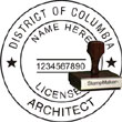 Architect Seal - Wood Stamp - Dist of Columbia ARCHITECT_STAMP_WOOD_DISTRICT_OF_COLUMBIA