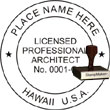 Architect Seal - Wood Stamp - Hawaii ARCHITECT_STAMP_WOOD_HAWAII
